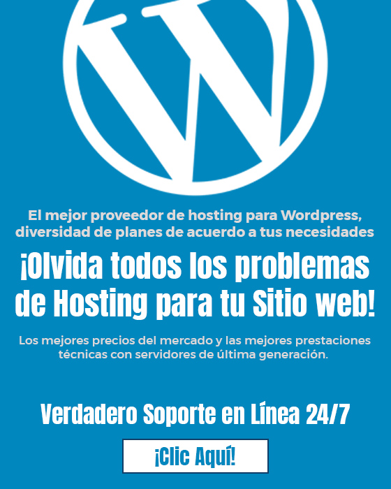 ¡Olvida todos los problemas de Hosting para tu Sitio web!El mejor proveedor de hosting para WordPress, diversidad de planes de acuerdo a tus necesidades.Los mejores precios del mercado y las mejores prestaciones técnicas con servidores de última generación. Verdadero Soporte en Línea 24/7